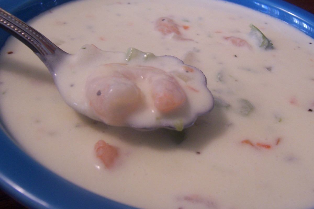 Lemon-Herb Seafood Chowder with Crispy Potato Rounds