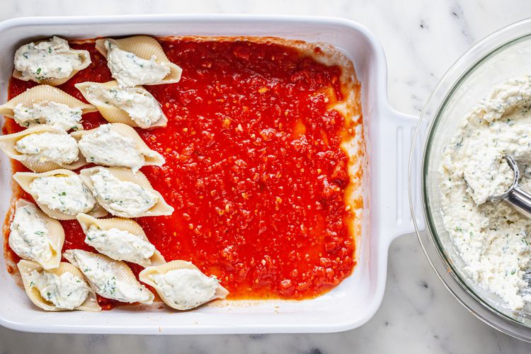 Merry Marry Three-Cheese Stuffed Shells