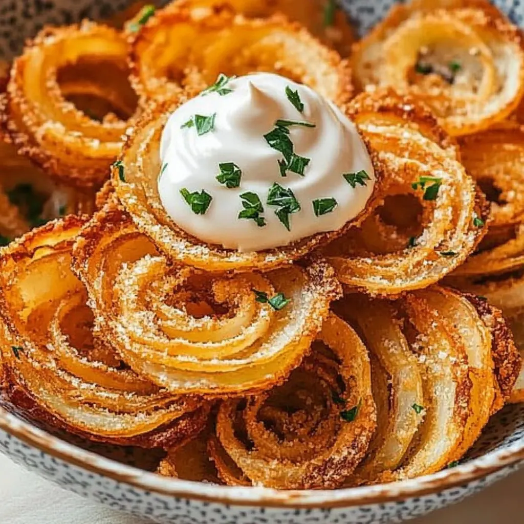 Crispy Parmesan Onion Rings with Dill