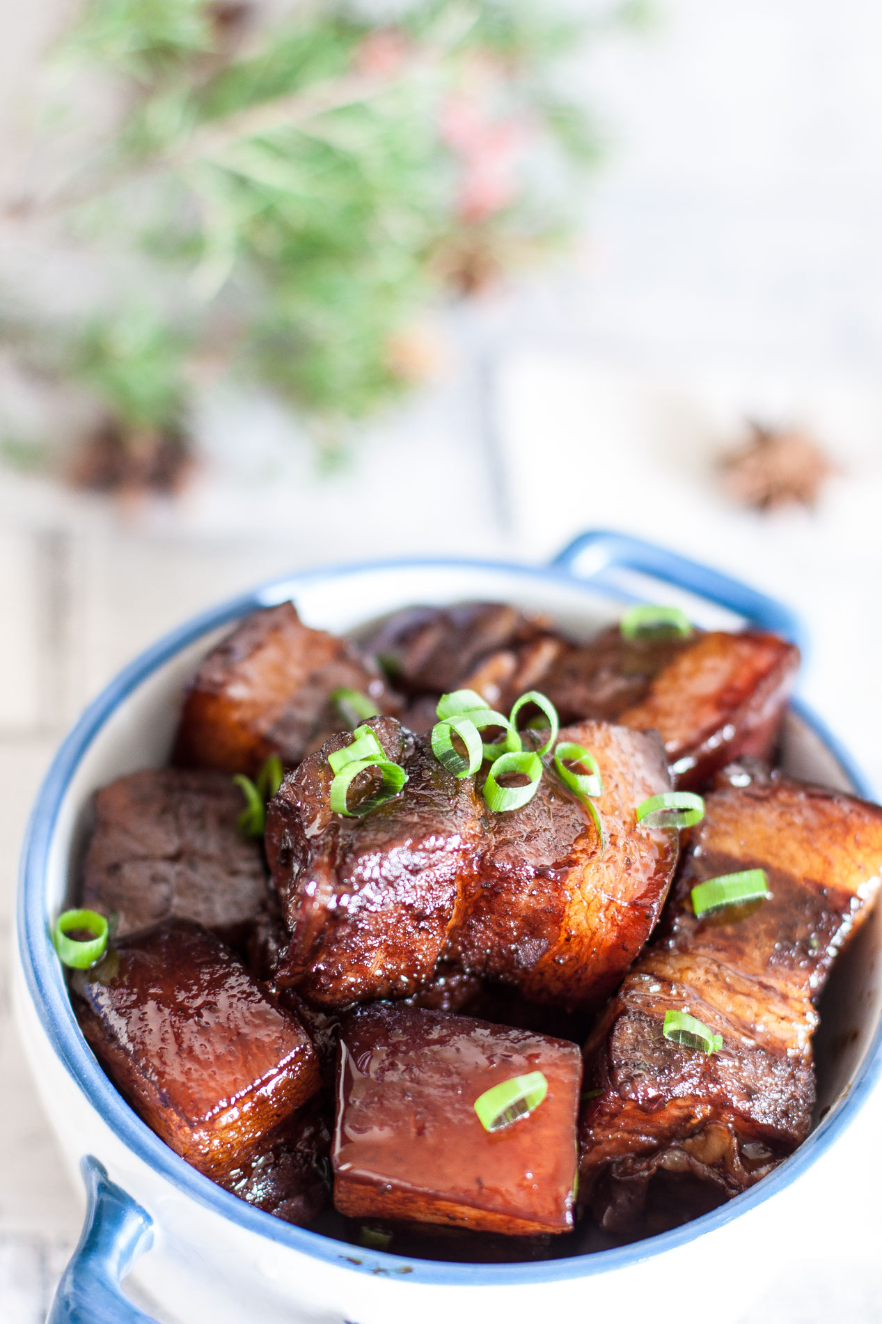 Guinness-Whiskey Braised Pork Belly