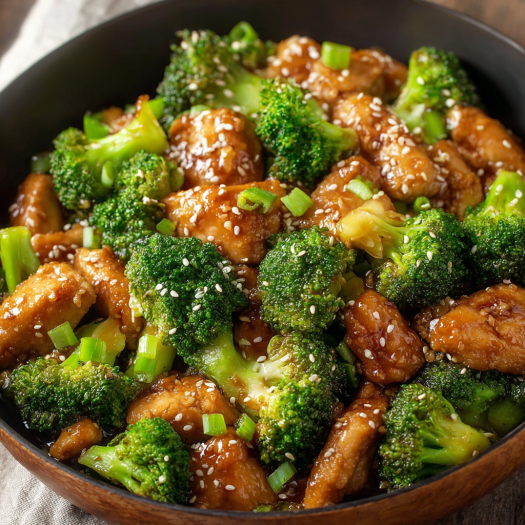 Honey-Ginger Chicken with Sesame Broccoli