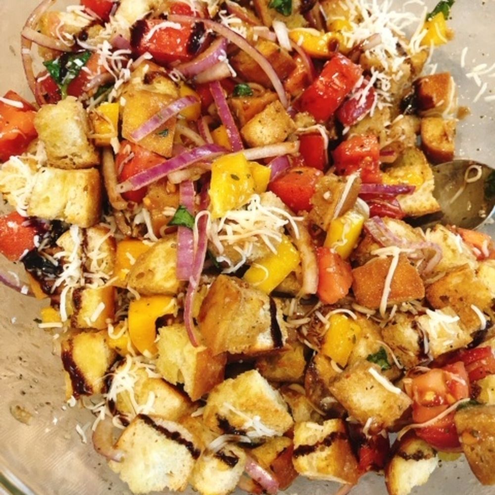 Day-Old Bread Salad with Lemon Vinaigrette