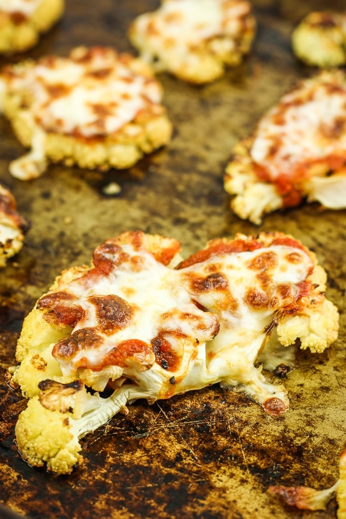 Cheesy Cauliflower Pizza Bites