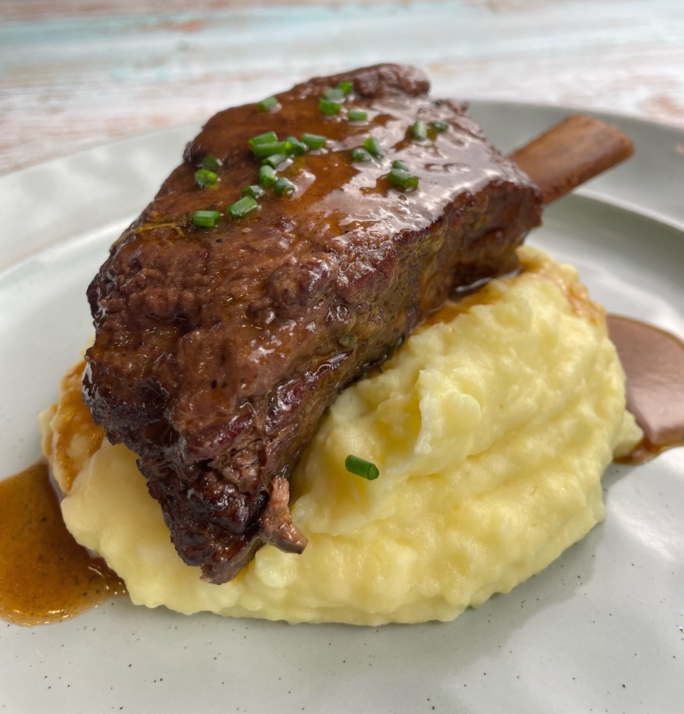 Quick Red Wine-Braised Short Ribs with Maple Glaze