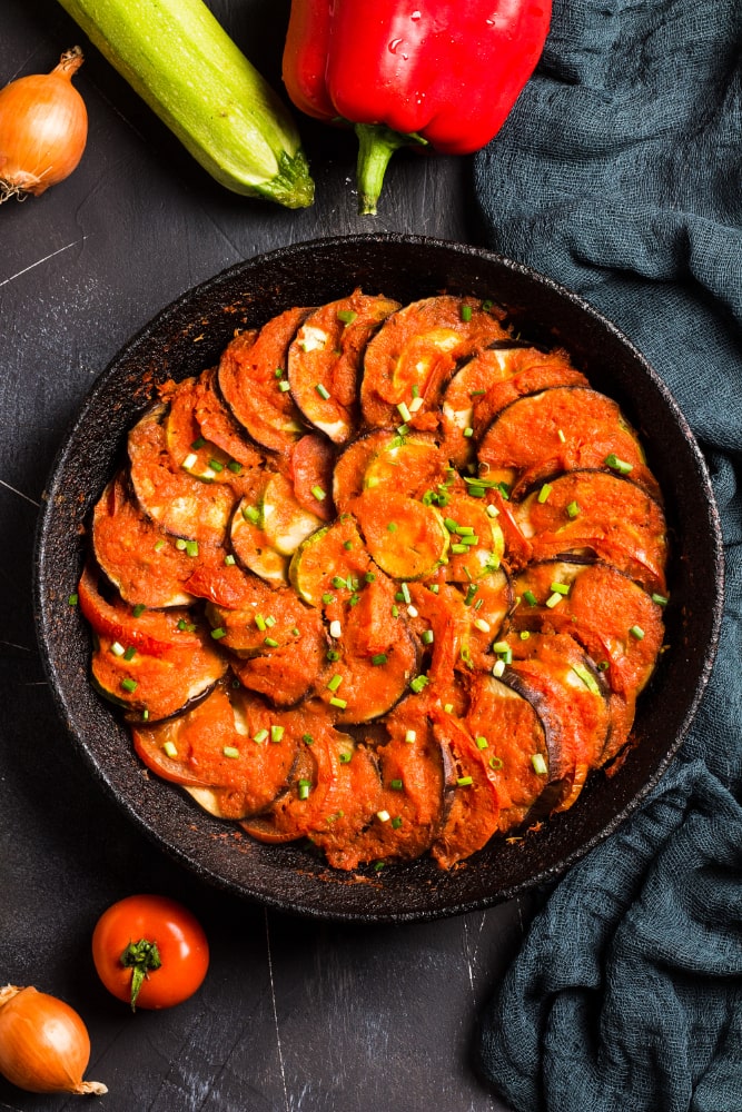 Authentic Provençal Ratatouille with Herbed Tomato Sauce
