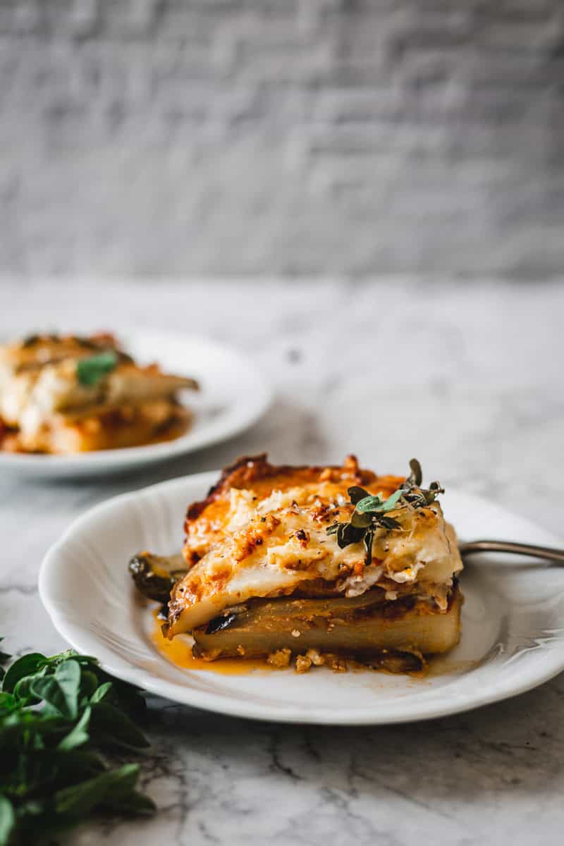 Mediterranean Lentil & Eggplant Moussaka with Authentic Herbs