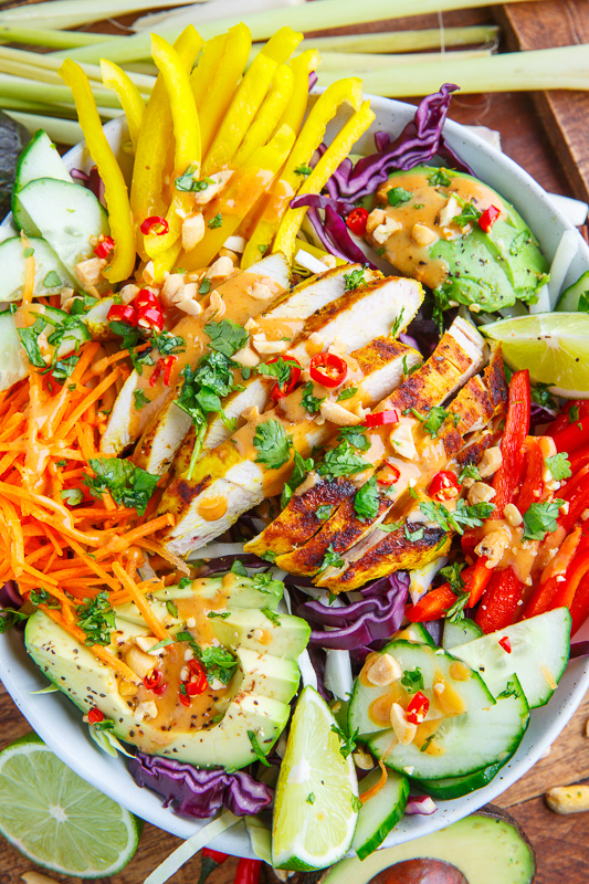 Thai Lemongrass and Blue Cheese Salad with Mexican Lime and American Cabbage