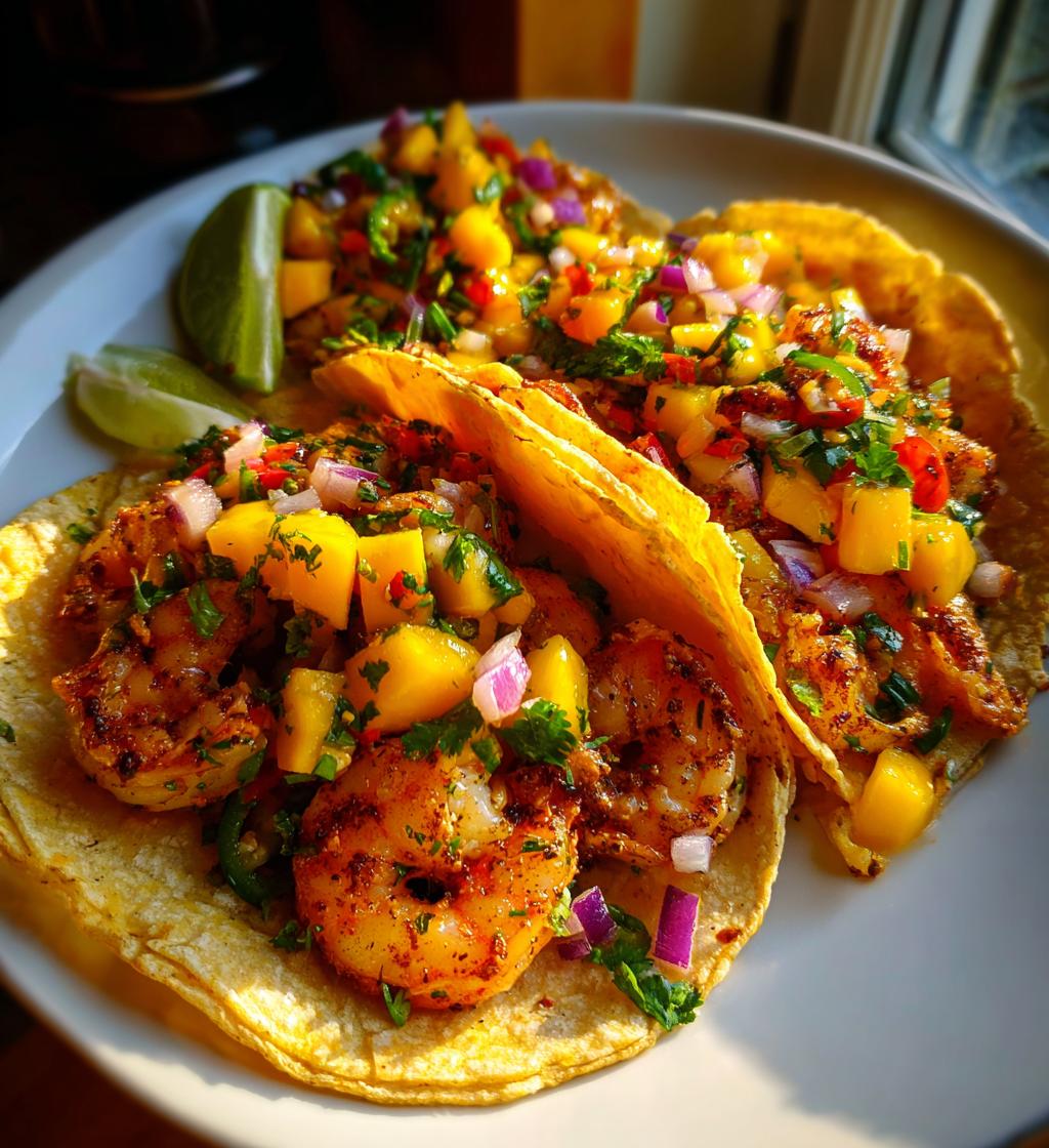 Aim and Ignite Spicy Shrimp Tacos with Mango Salsa