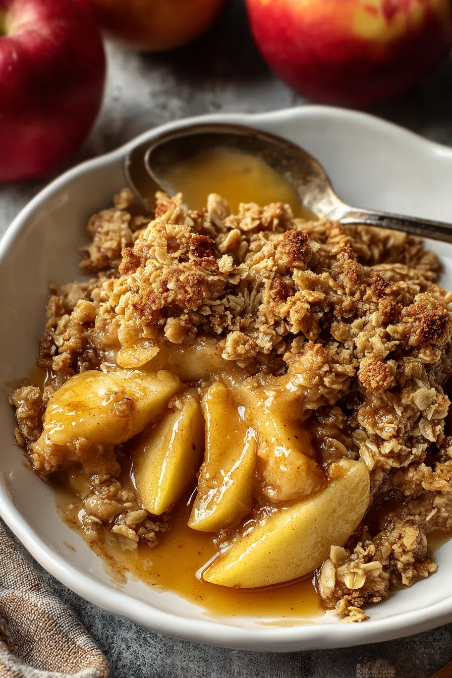 Cinnamon-Spiced Apple Crumble with Oat Crust