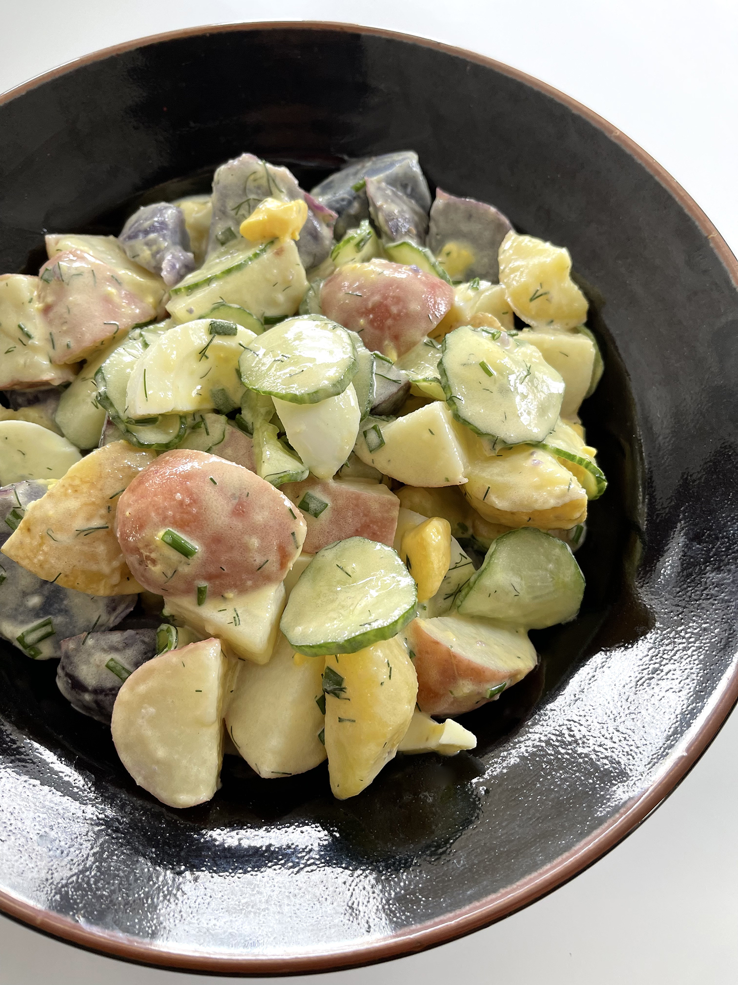 Creamy Dill & Chive German-Style Potato Salad with Mustard Vinaigrette