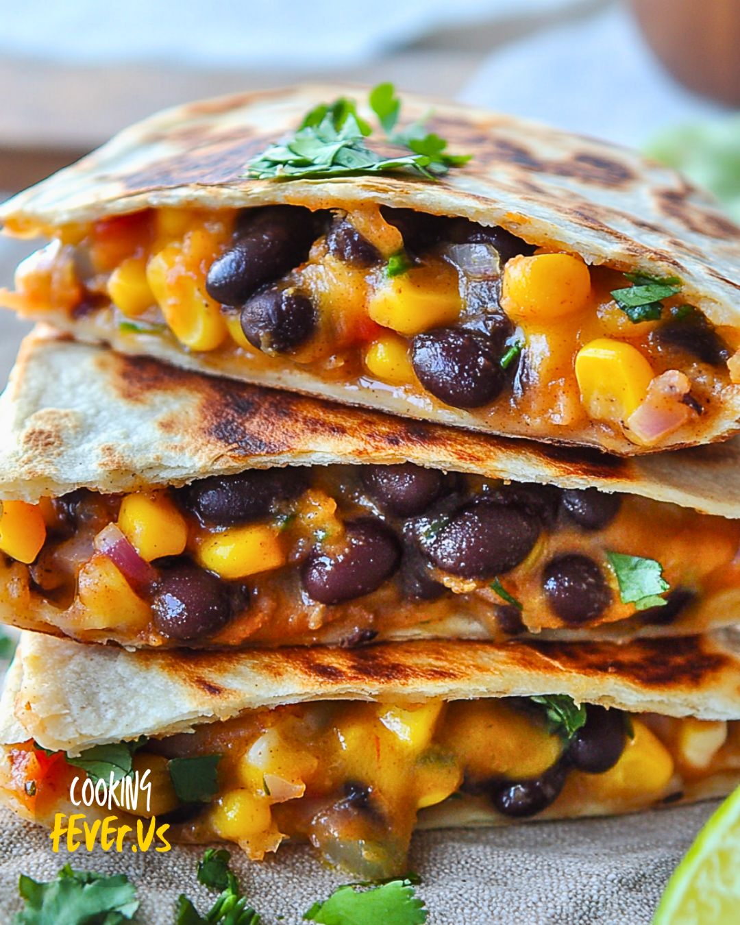 Speedy Breakfast Quesadilla with Smoky Corn & Black Beans