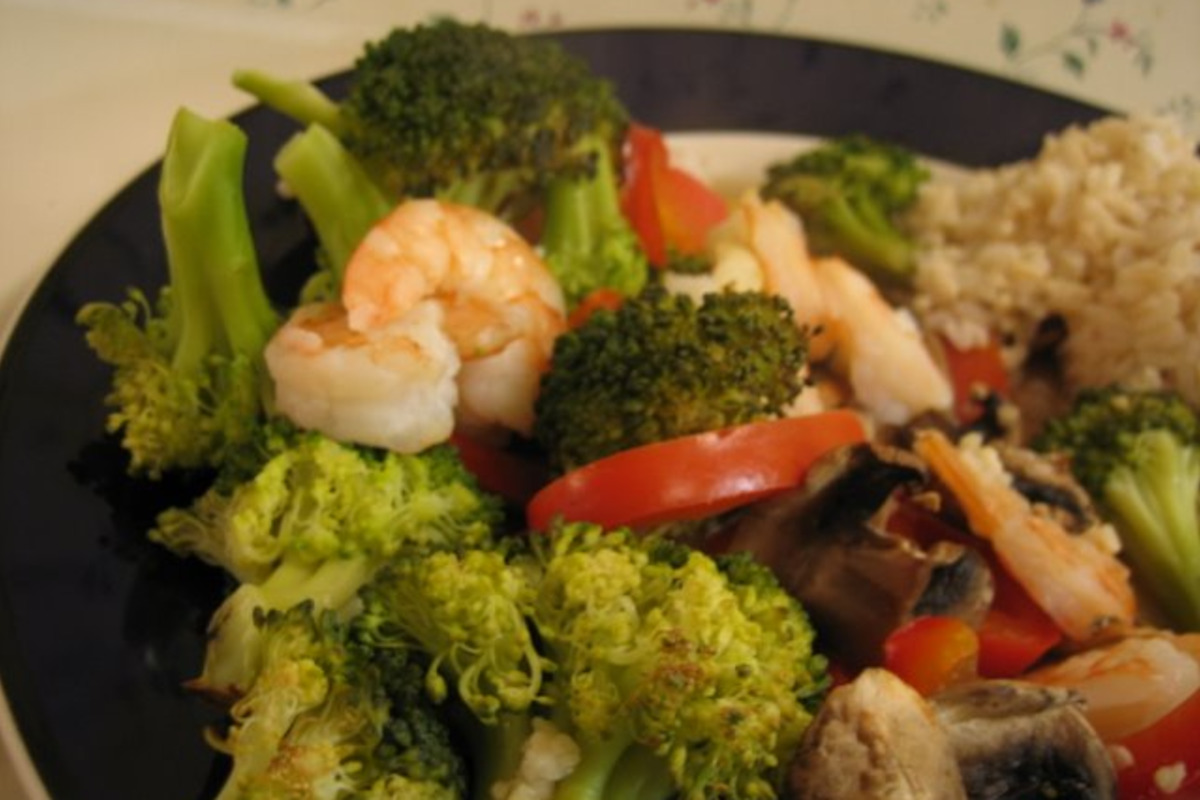 Miso-Glazed Shrimp with Sesame-Ginger Vegetables