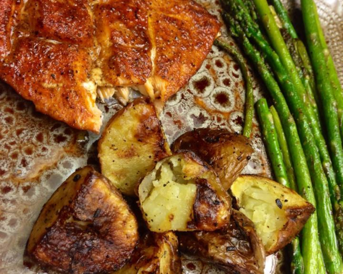 Cedar-Planked Salmon with Herb Butter