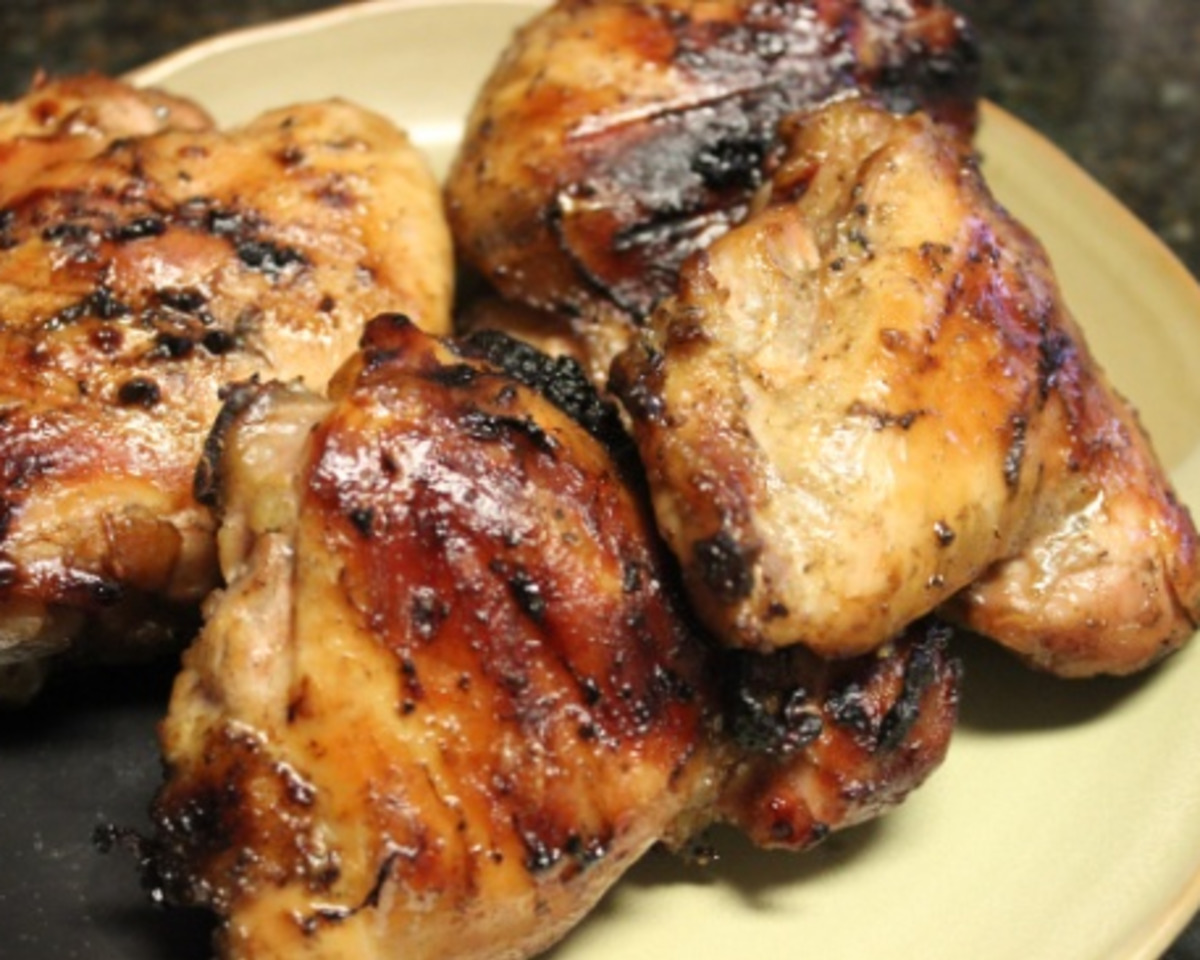 Maple-Bourbon Baked Chicken Thighs with Honey-Glazed Carrots