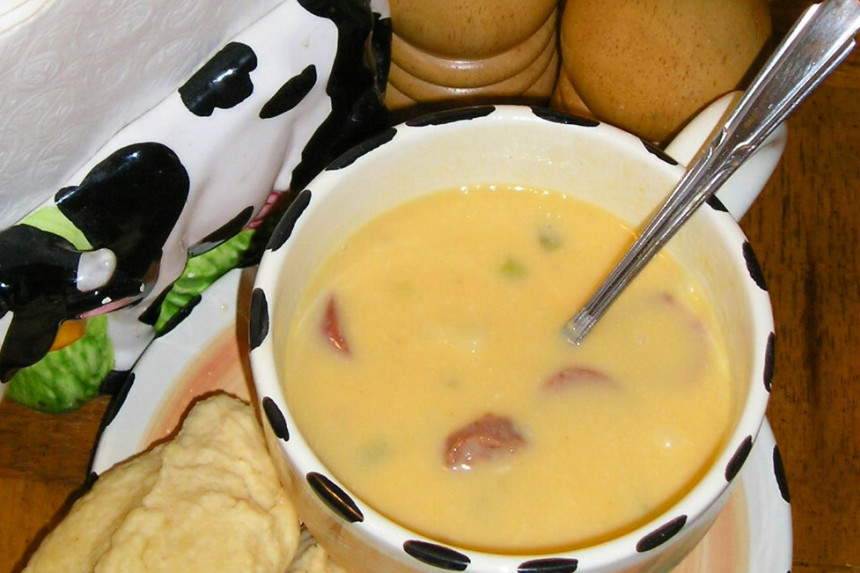 Smoky Beer Soup with Sausage and Carrots
