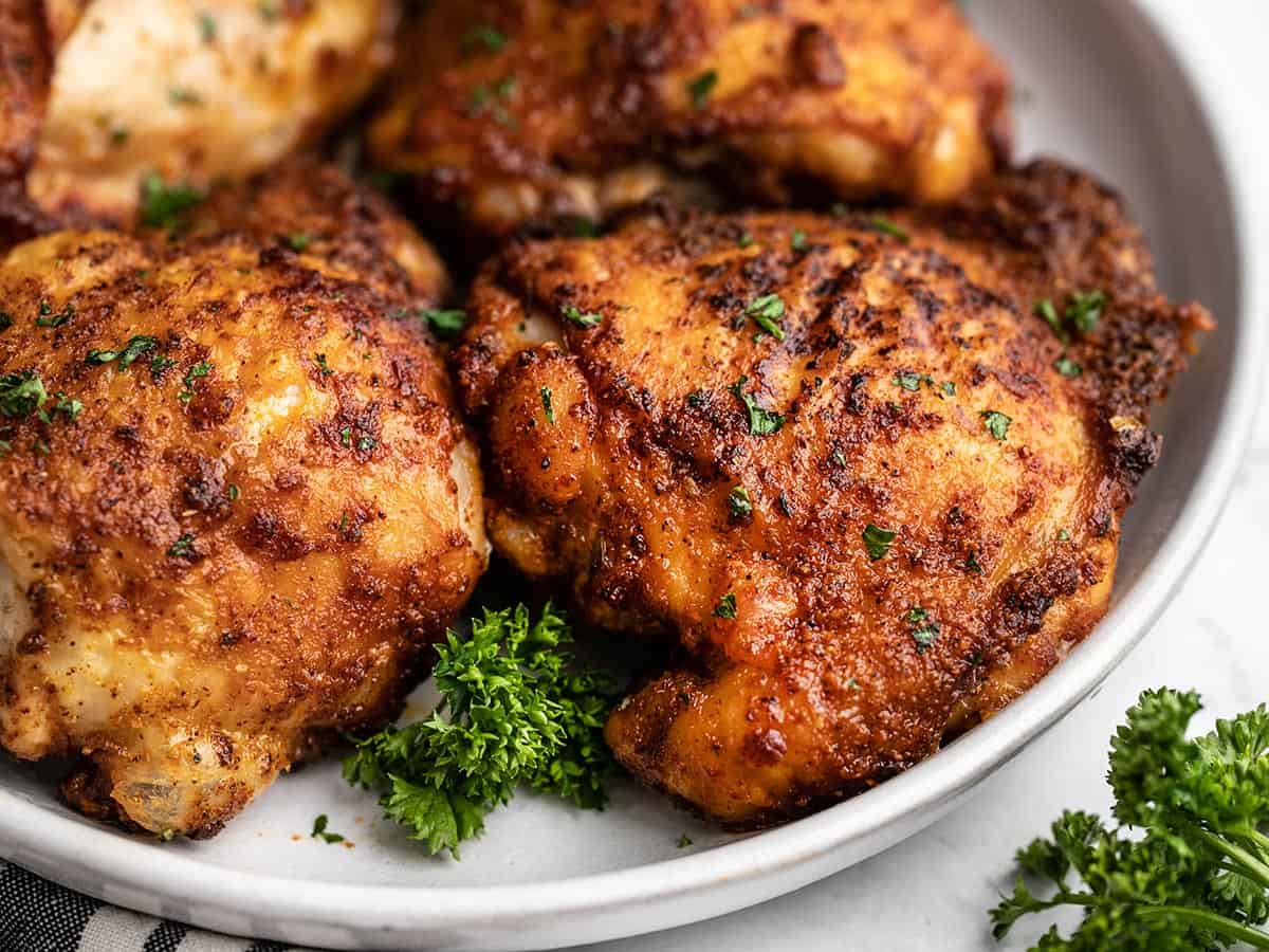 Crispy Herb-Crusted Air-Fried Chicken Thighs