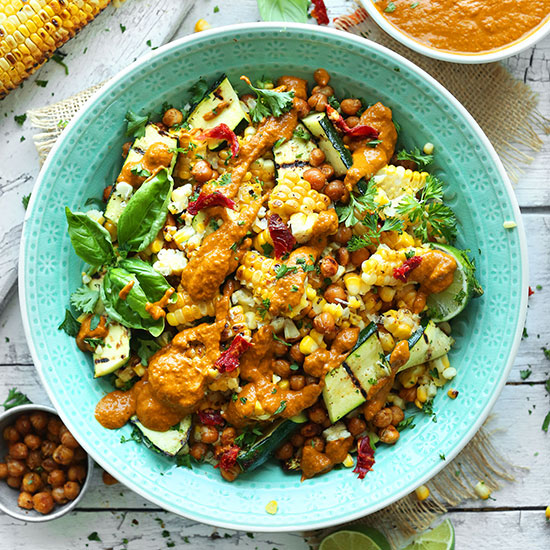 Best Summer Corn & Zucchini Salad with Lemon Vinaigrette