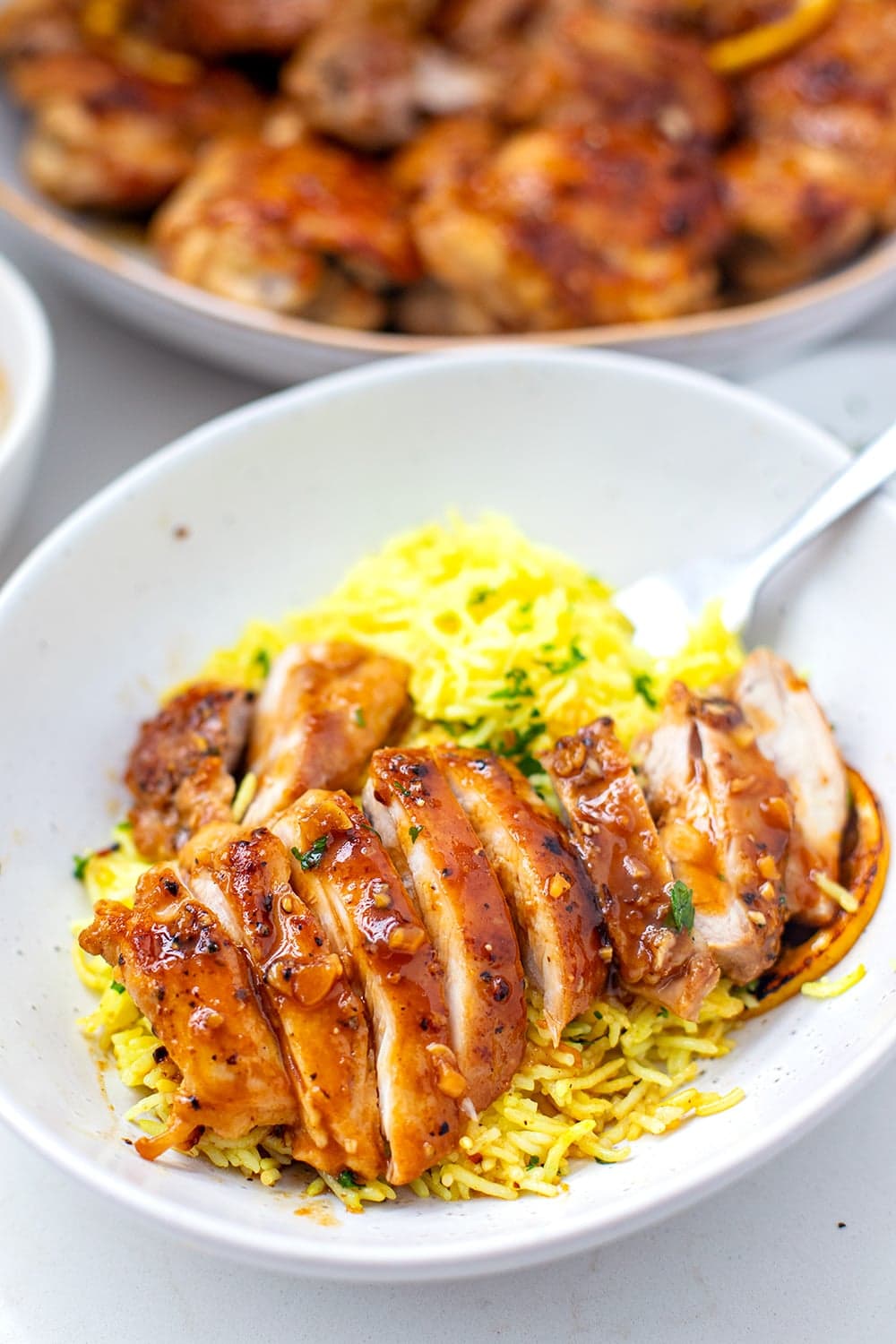 Honey-Lime Glazed Chicken Thighs with Lemon Herb Rice