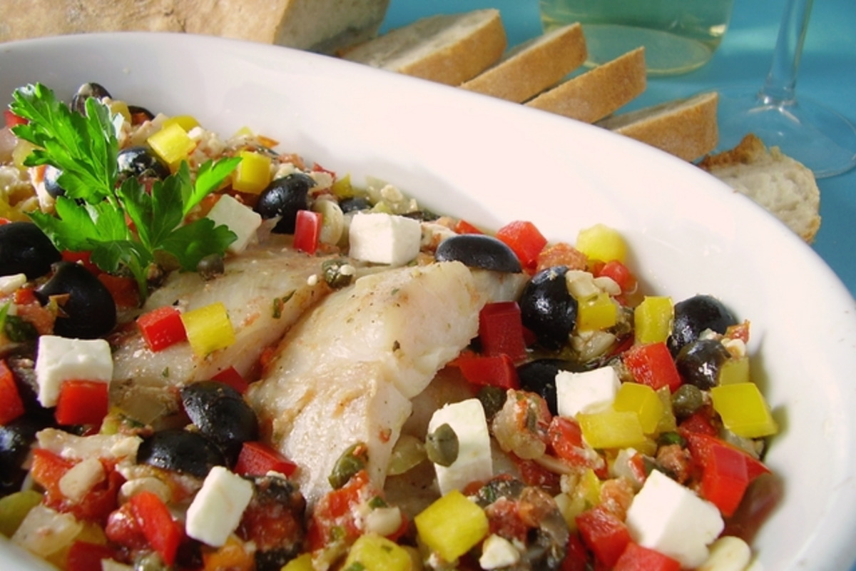 Authentic Greek Baked Fish with Lemon-Herb Crust