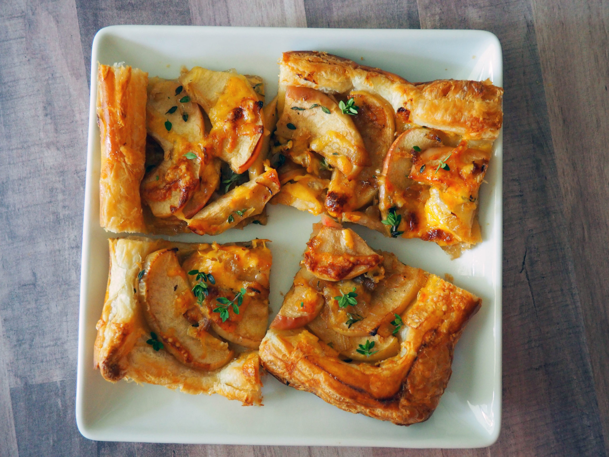 Vintage Cheddar Apple Tart with Flaky Pastry