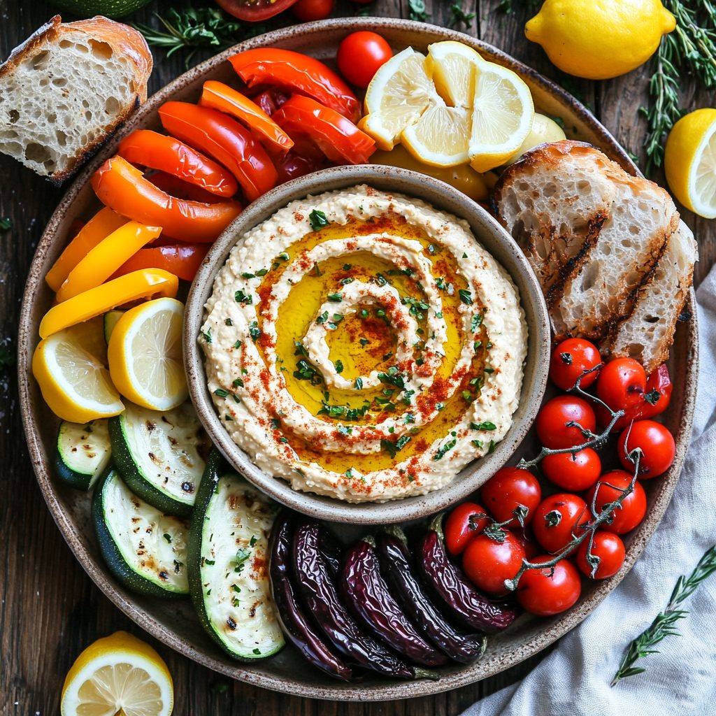 Hummus and Grilled Veggie Platter