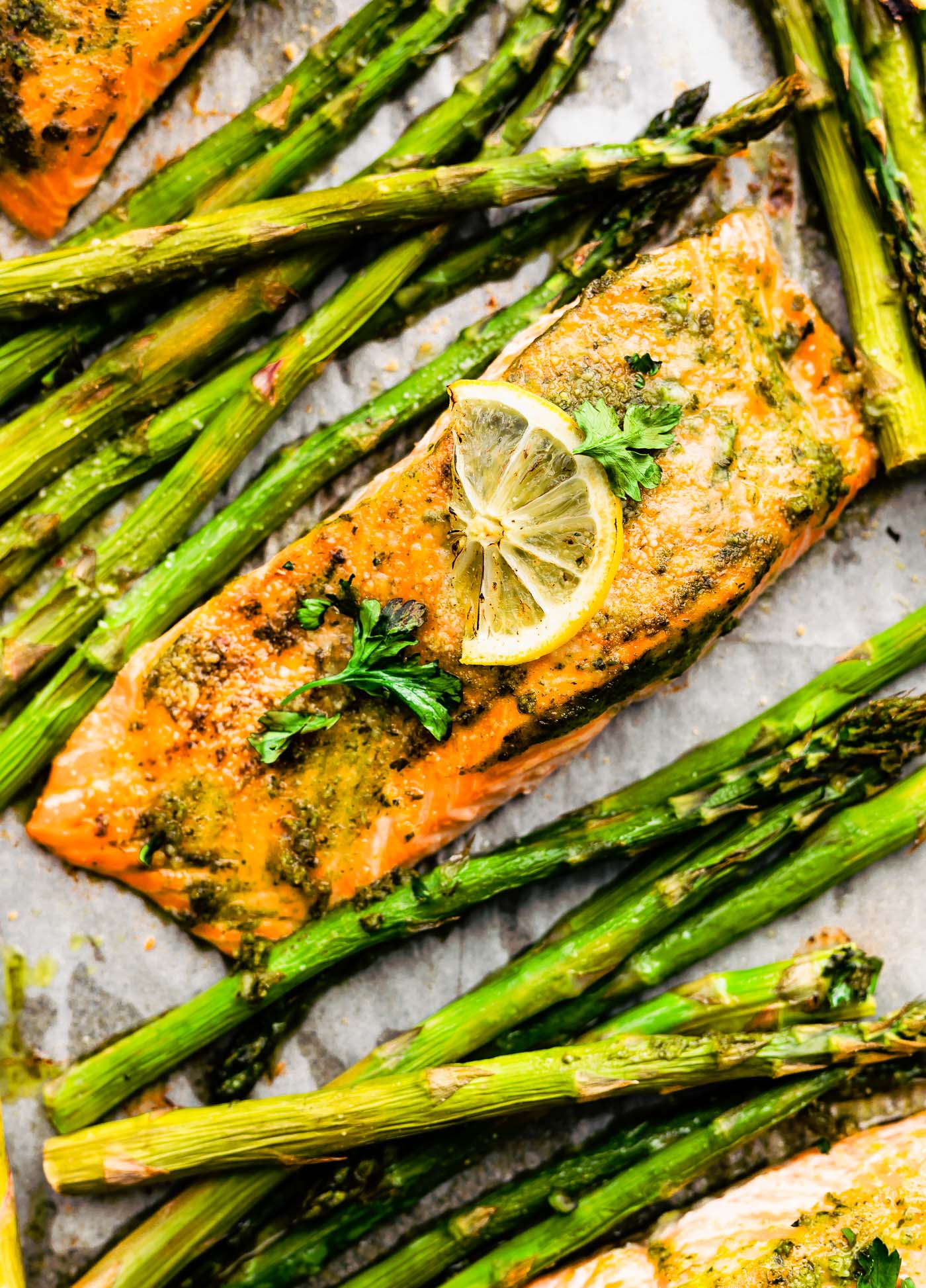 Lemon-Ginger Baked Salmon with Asparagus