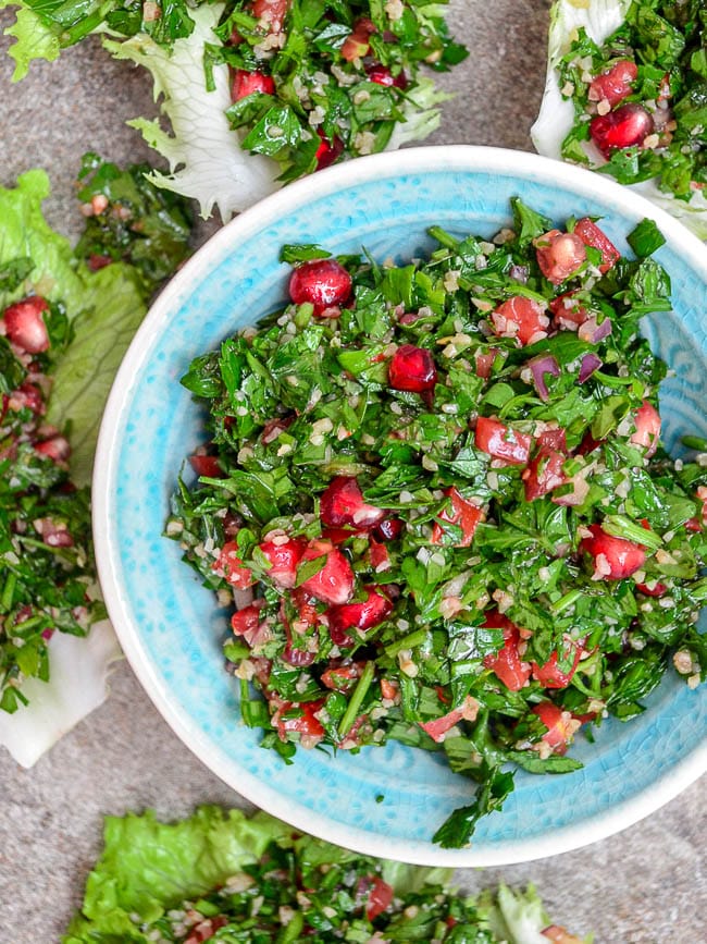 Pomegranate-Glazed Tabbouleh with Fresh Herbs