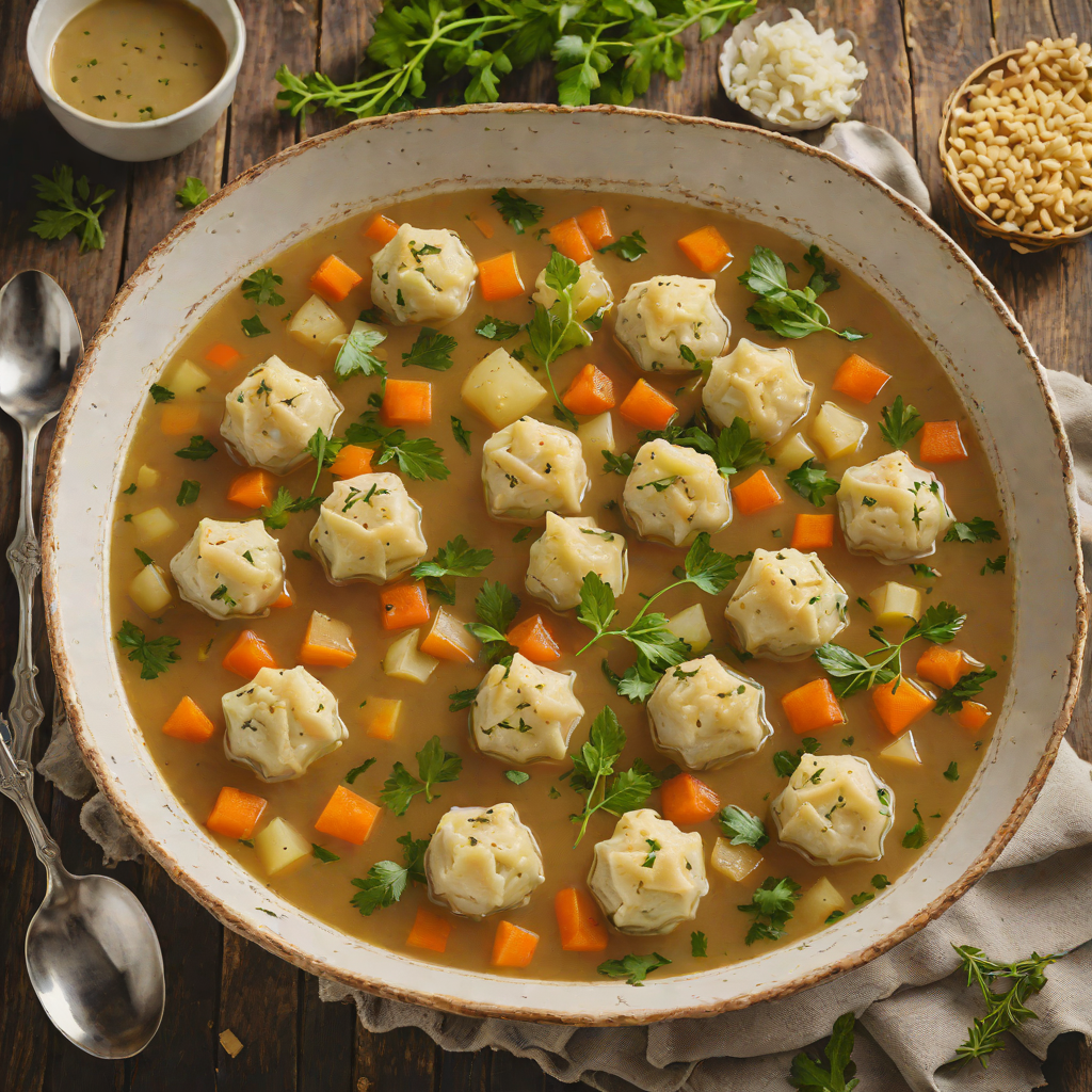 Garden Vegetable Soup with Herb Dumplings