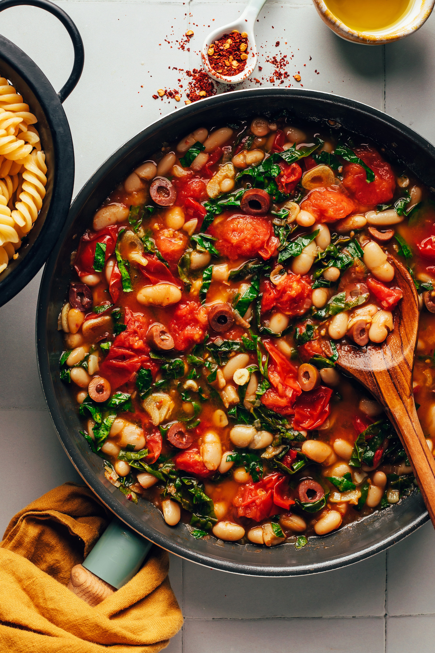 Lemon-Herb White Bean & Cherry Tomato Pasta