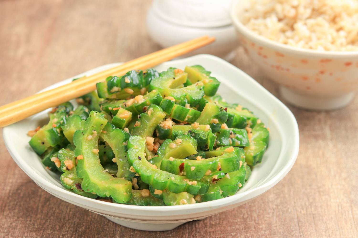 Stir-Fried Bitter Melon with Tofu and Sweet-Savory Sauce