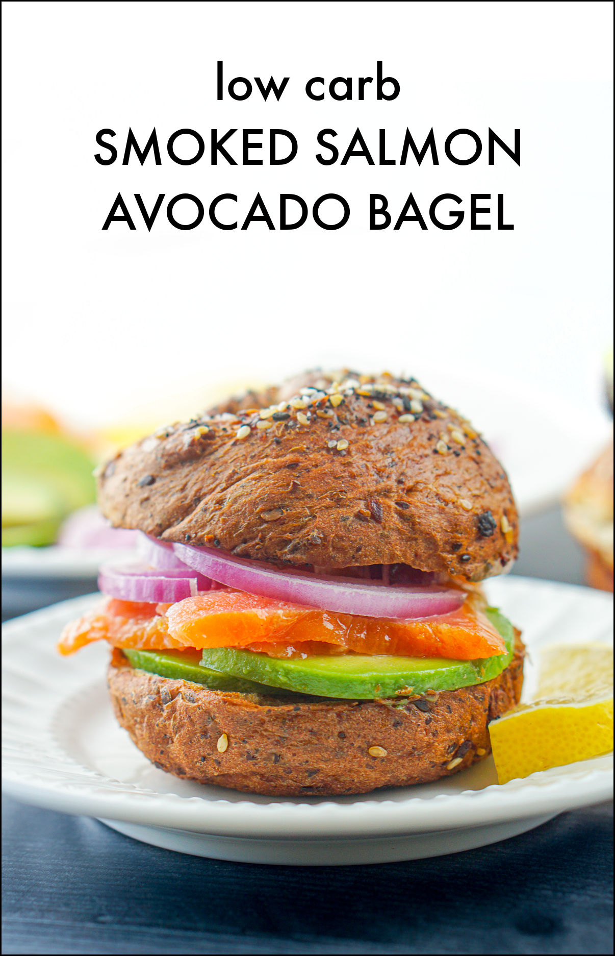 Keto Cauliflower 'Everything' Bagel with Smoked Salmon & Avocado