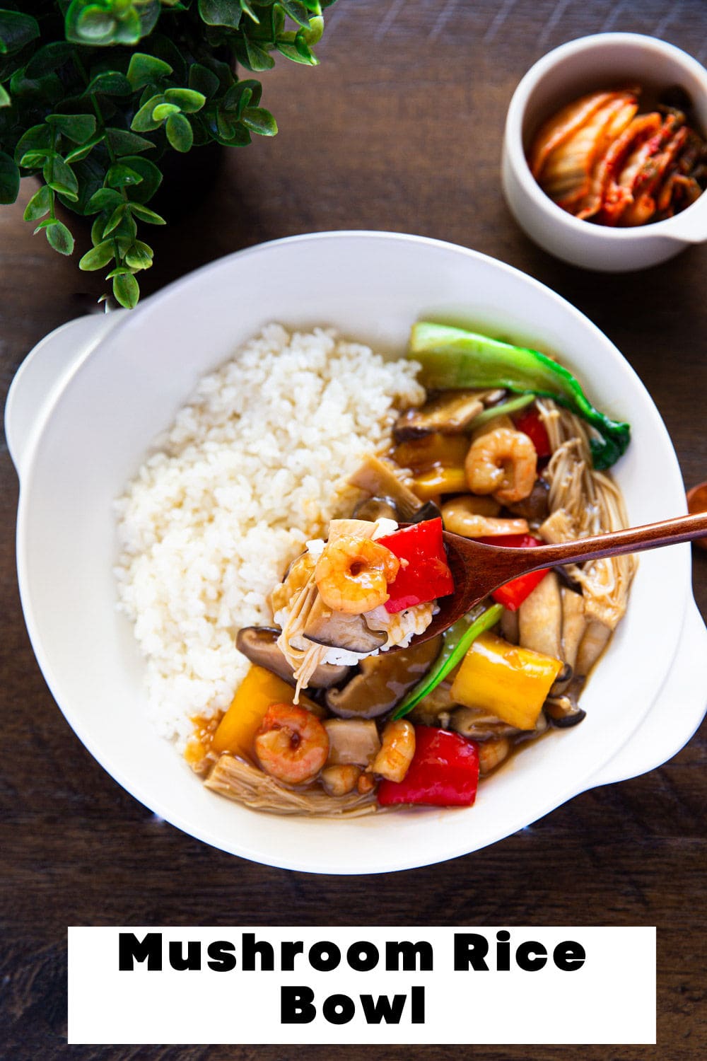 Honjozo-Style Mushroom & Rice Bowl