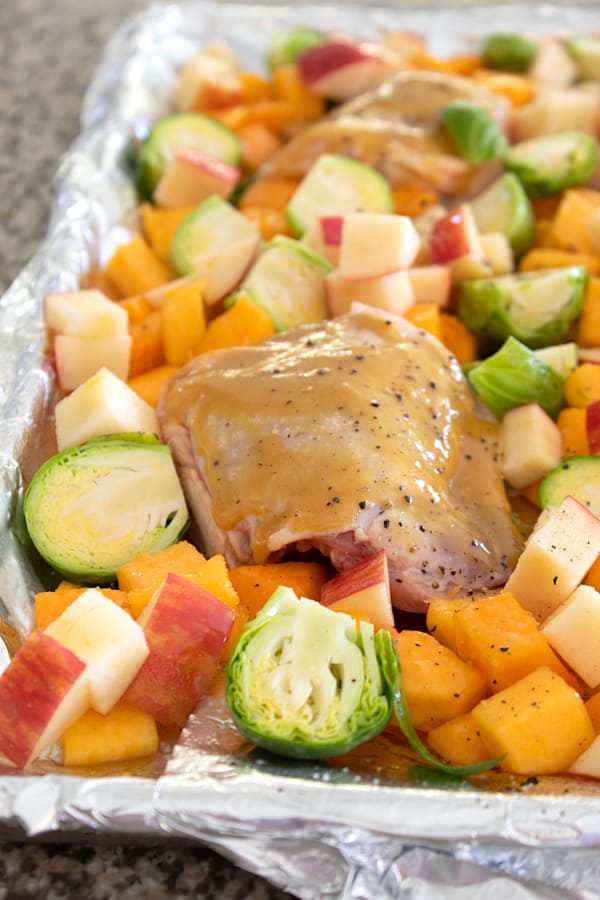 Sheet Pan Honey-Glazed Chicken with Maple Roasted Vegetables