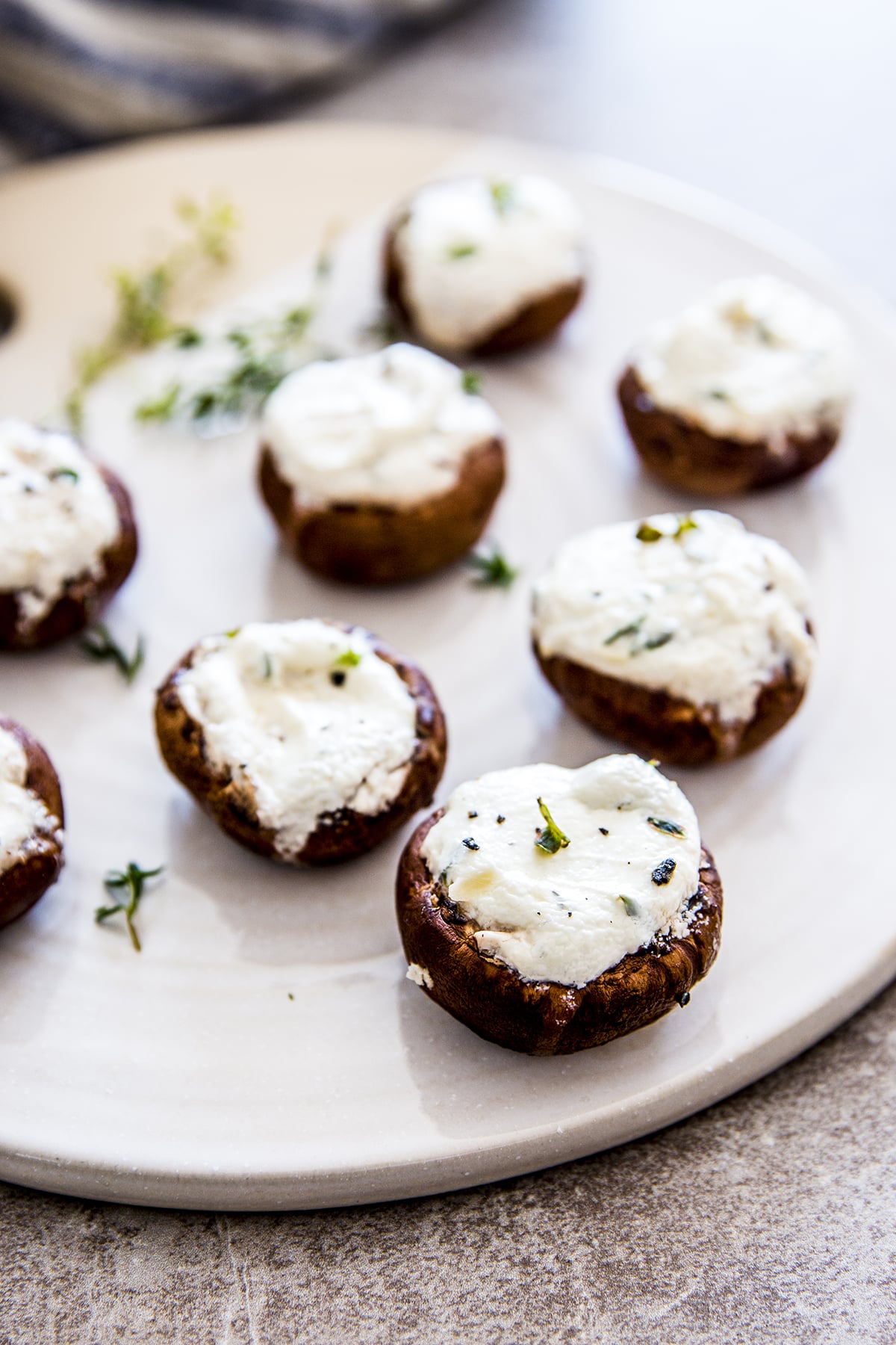 Savory Spinach and Goat Cheese Stuffed Mushrooms