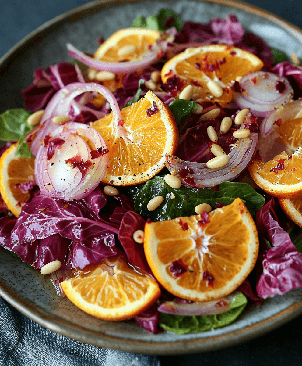 Aperol-Infused Radicchio & Orange Salad with Balsamic Glaze