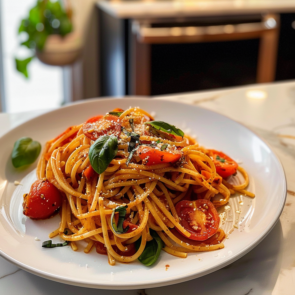 Quick 15-Minute Tomato Basil Pasta