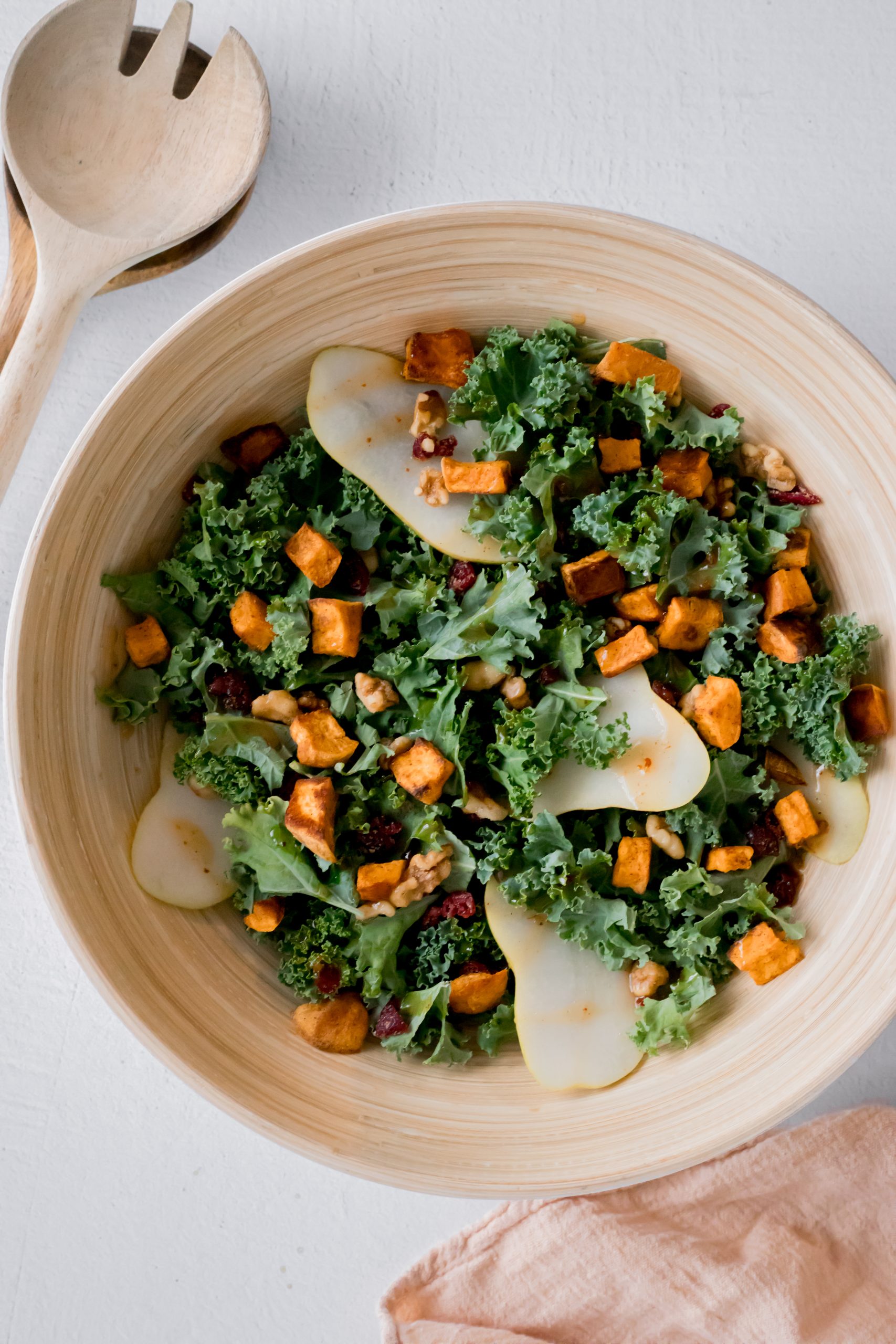 Zinc-Rich Roasted Sweet Potato & Kale Salad with Pumpkin Seeds