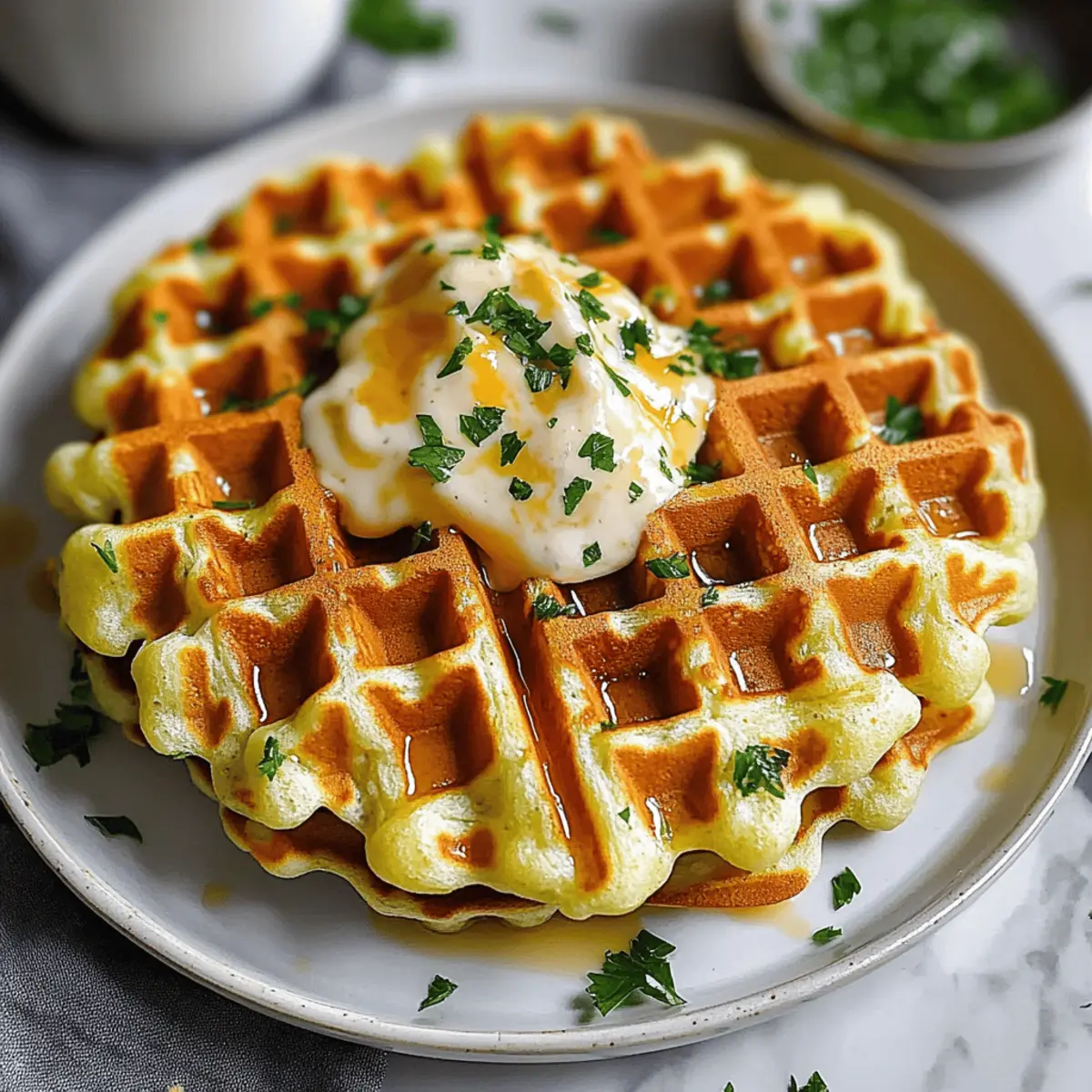 Avocado-Cauliflower Cheese Stuffed Chaffles