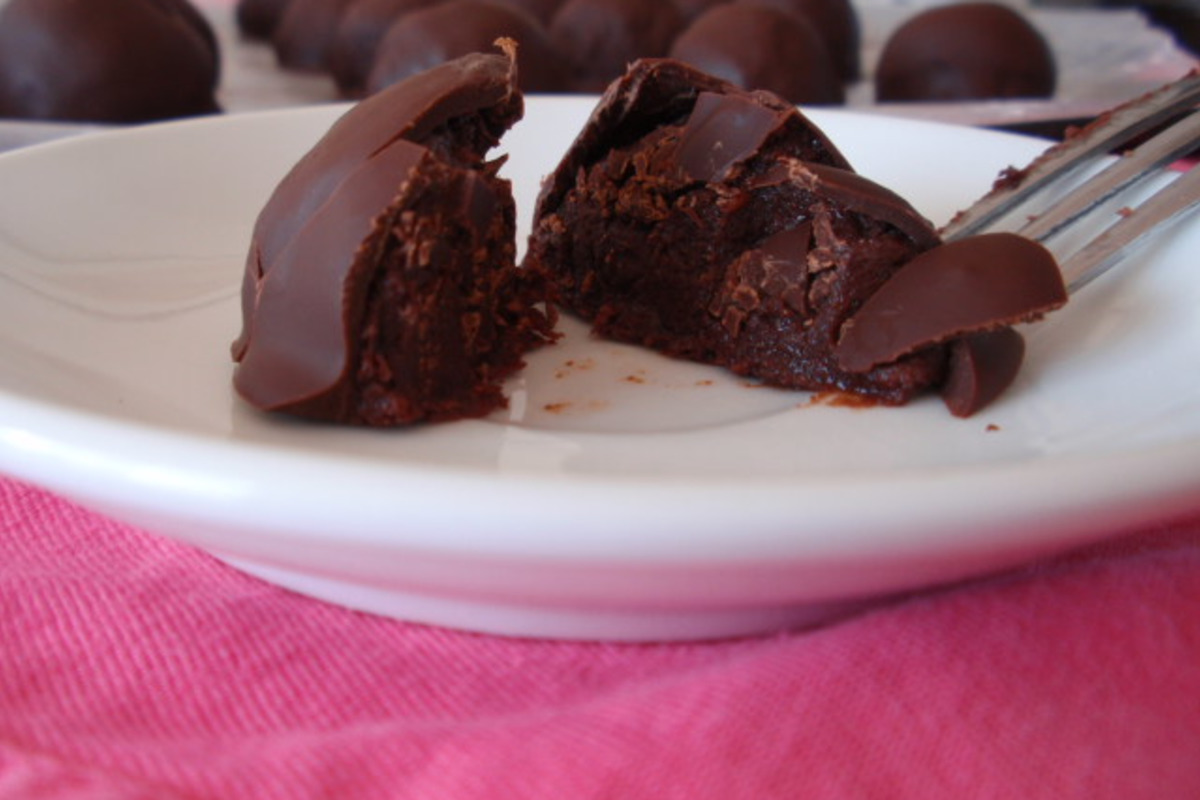 Surprise Chocolate-Covered Raspberry Truffles