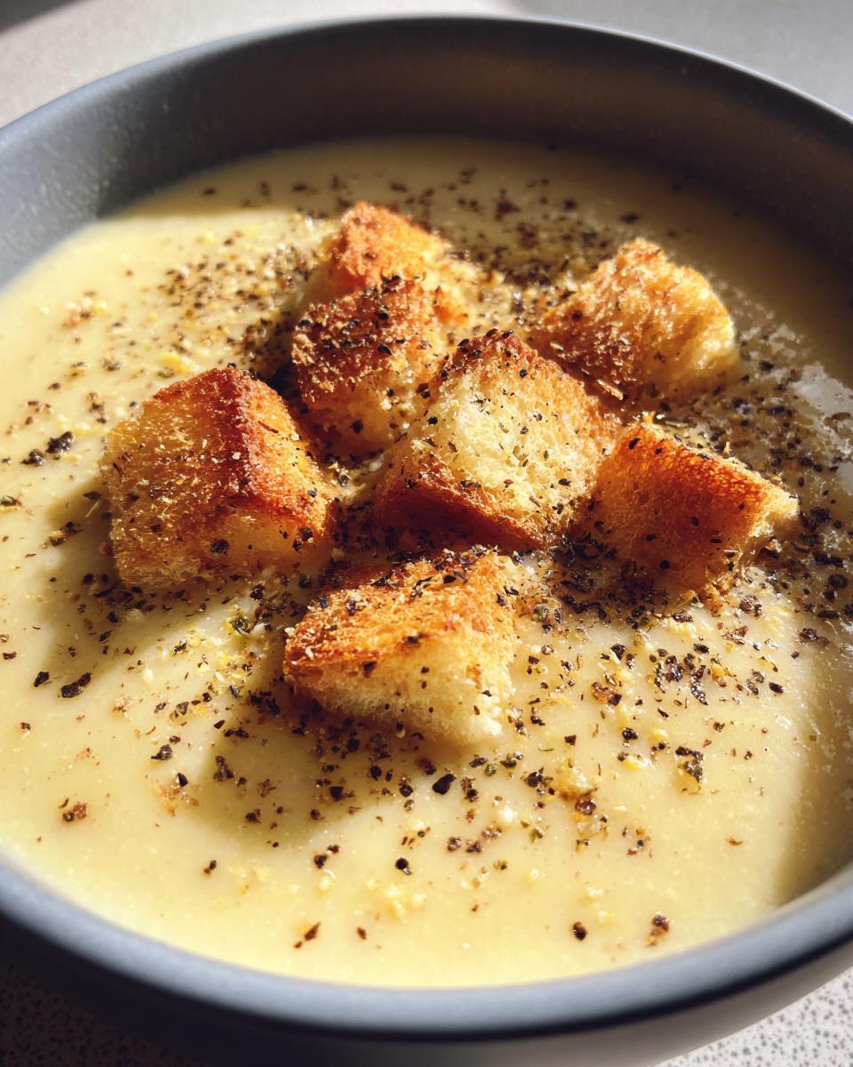 Creamy Coconut-Cauliflower Soup with Cucumber Salad