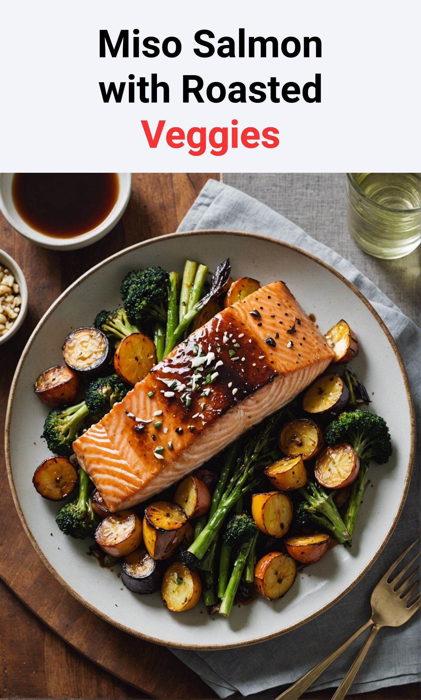 Miso-Ginger Salmon with Roasted Vegetables