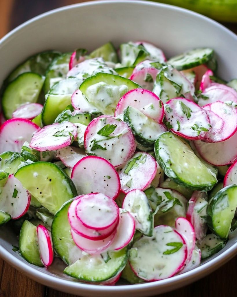Cucumber-Radish Salad with Lemon-Dill Vinaigrette