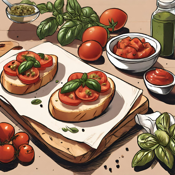 Easter Garden Tomato Bruschetta with Edible Flowers