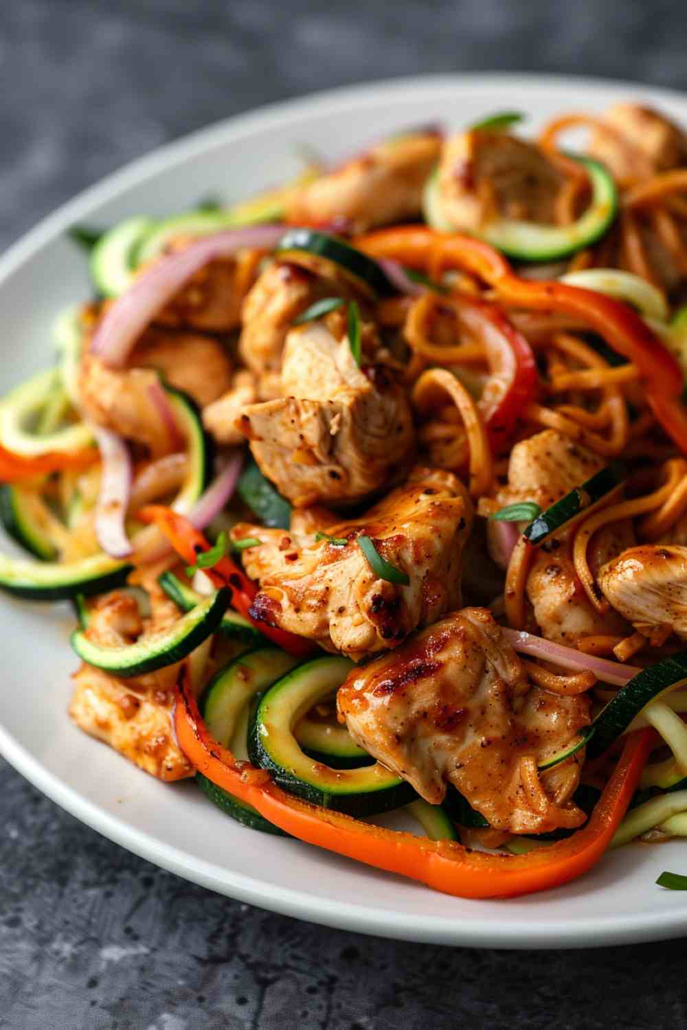 Zucchini Noodle Stir-Fry with Ginger-Tamari Sauce