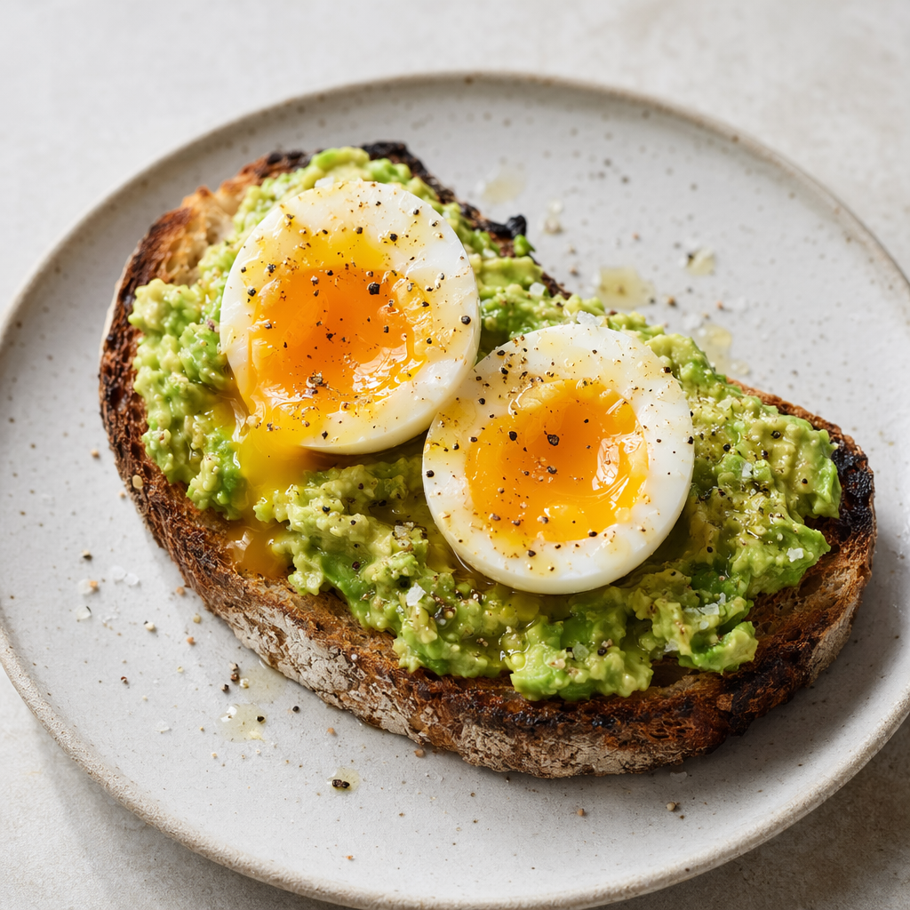 Half-Boiled Egg and Avocado Toast