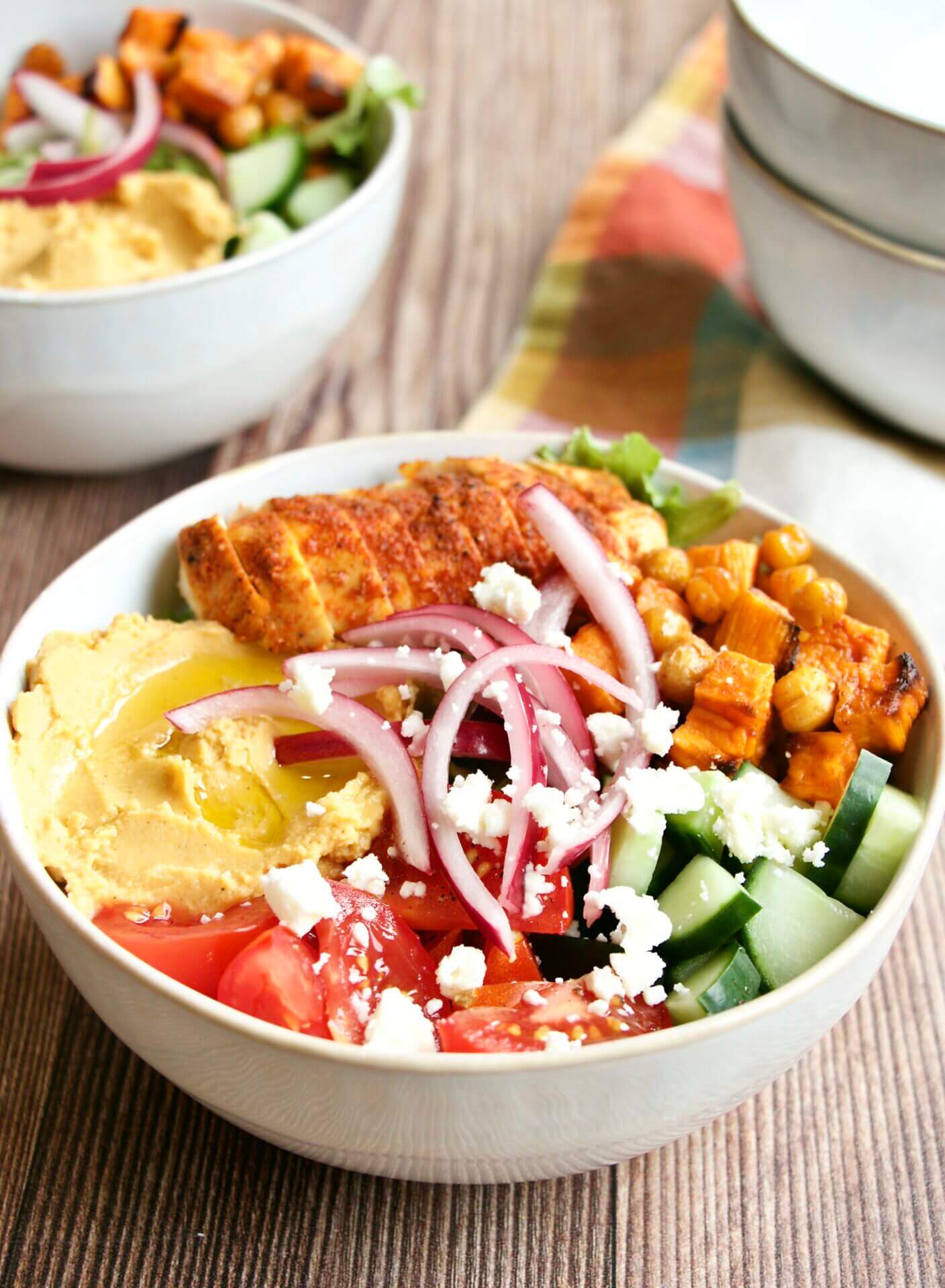 Fermented Ginger-Turmeric Chicken Bowls with Roasted Sweet Potatoes