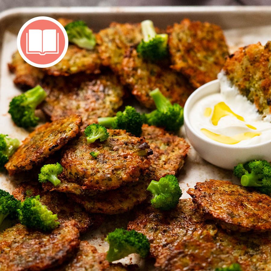 Cheesy Broccoli-Cauliflower Fritters