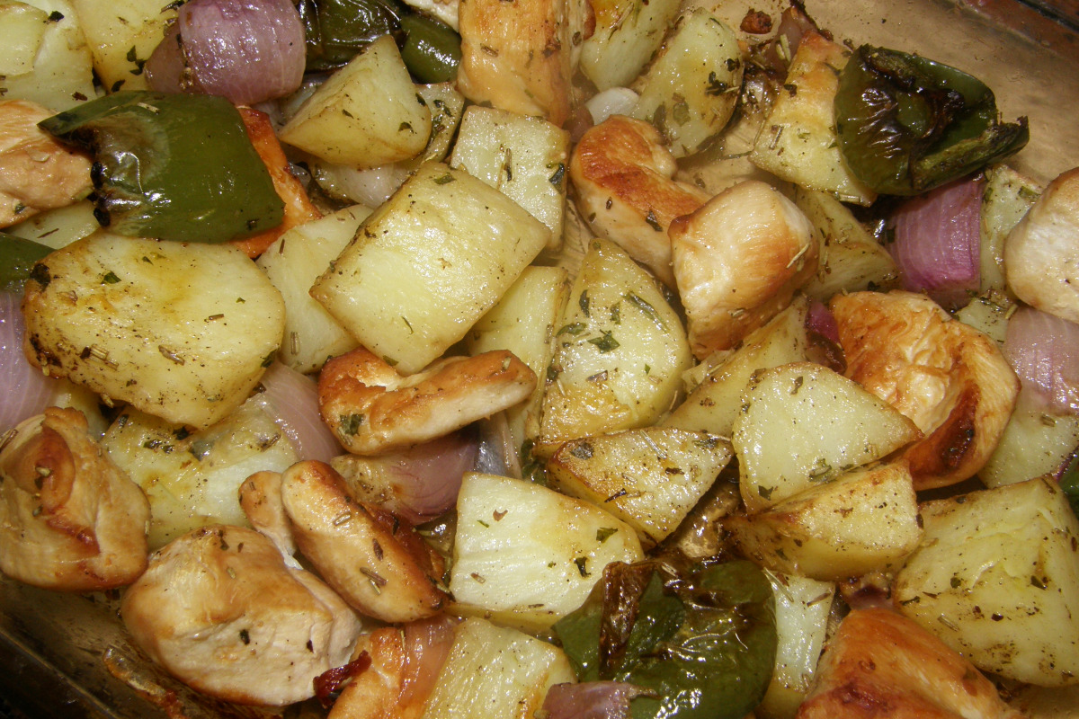 Aperol-Glazed Chicken with Roasted Vegetables