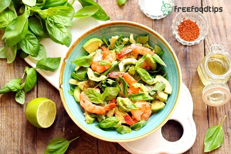 Avocado-Cucumber Shrimp Salad with Lime Dressing