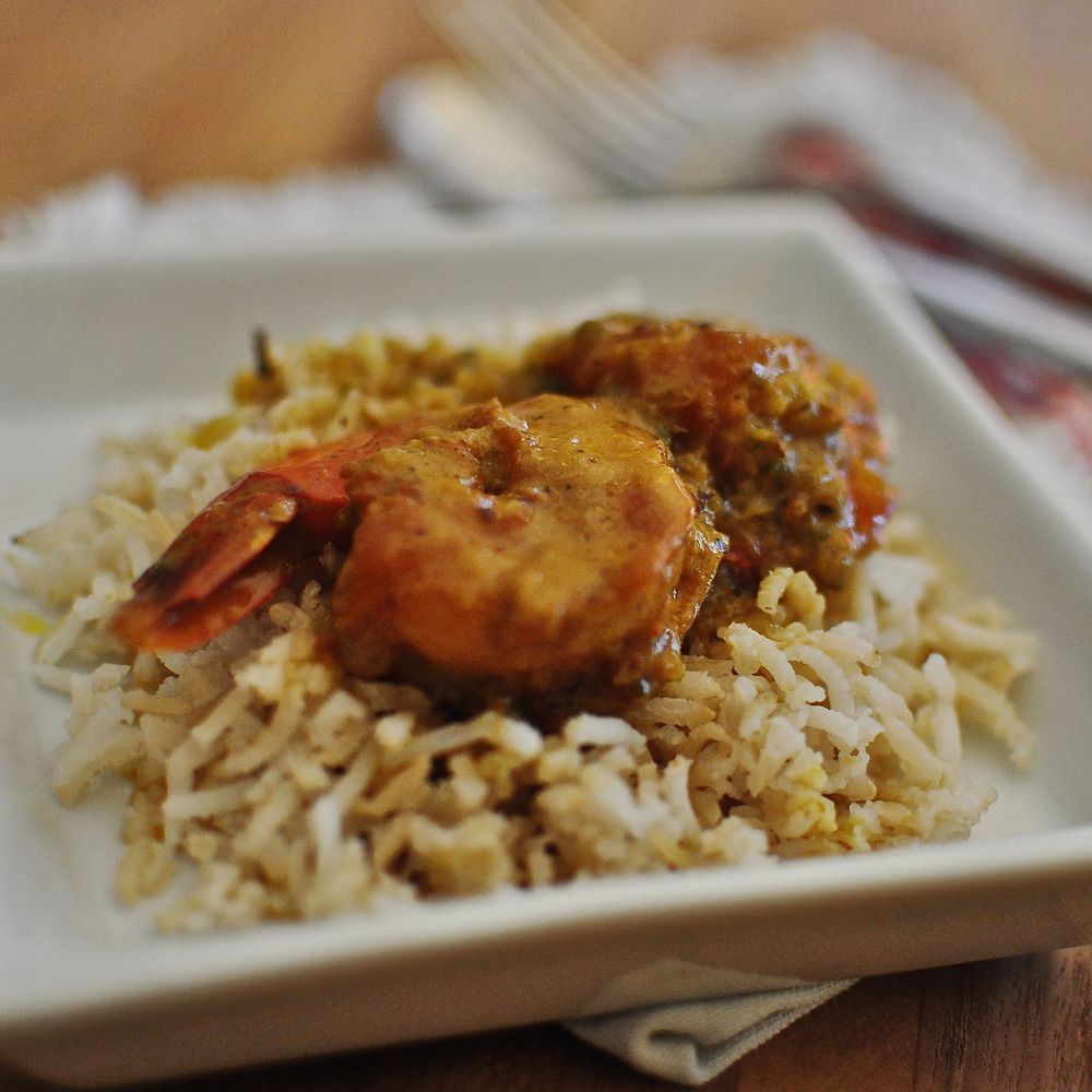 Tiki-Inspired Coconut Curry with Shrimp